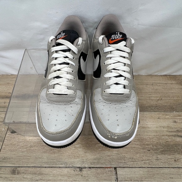 Nike Air Force 1 Low Leather Grey Black White Cobblestone Classic ‎ size 9 - Picture 5 of 12